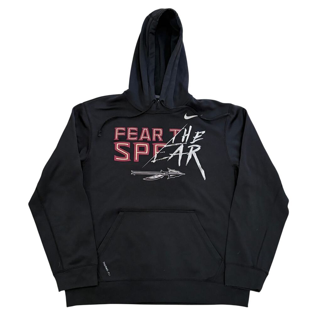 Florida State Seminoles Nike “FEAR THE SPEAR” Hoodie Sweatshirt Black Medium FSU